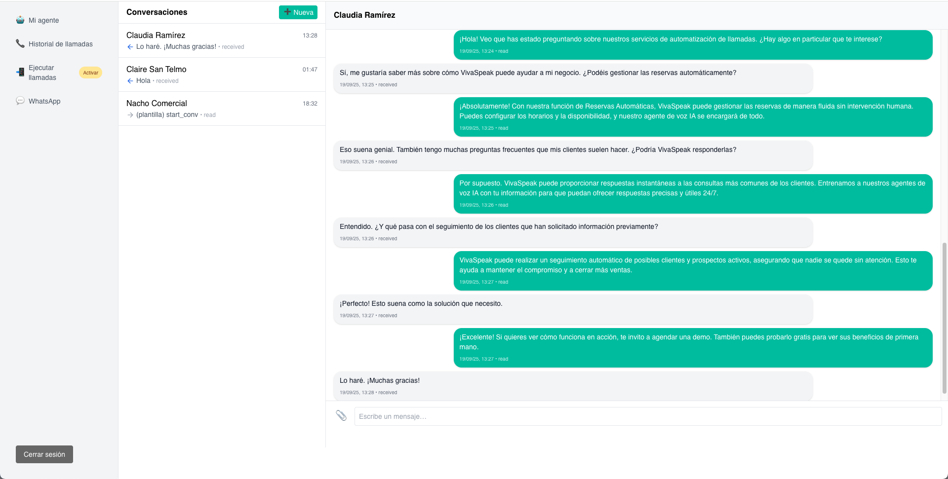 Mockup VivaSpeak WhatsApp